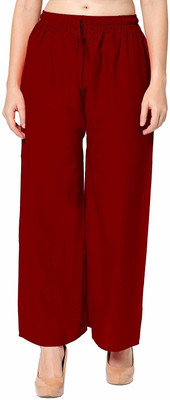 Rangkriti Regular Fit Women Maroon Trousers