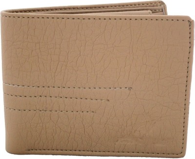 BBD Men Beige Artificial Leather Wallet(3 Card Slots)