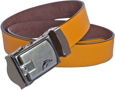 HENEDA Men Formal Yellow Synthetic Belt
