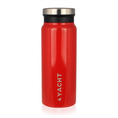 YACHT Vacuum Insulated Hot & Cold Double-Wall Thermosteel Bottle, Bolt 500 ml Flask(Pack of 1, Red, Steel)