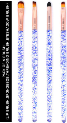adbeni 4 In 1 Quality Fashion Makeup Brushes Blue-BC319 Pack of 4(Pack of 4)