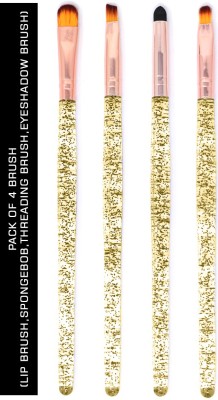 adbeni 4 In 1 Quality Fashion Makeup Brushes Yellow-BC319 Pack of 4(Pack of 4)