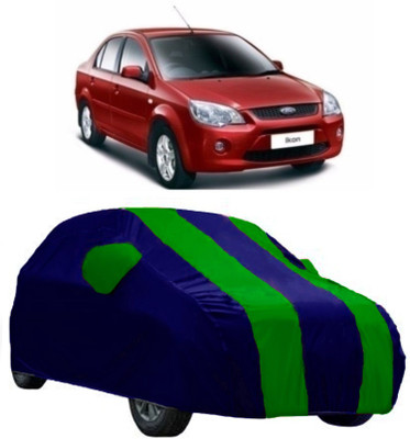 AutoKick Car Cover For Ford Ikon (With Mirror Pockets)(Green)