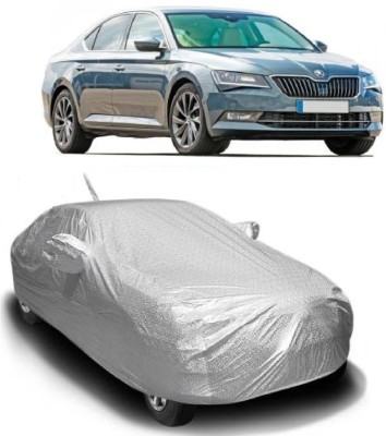 MoTRoX Car Cover For Skoda Superb (With Mirror Pockets)(Silver)