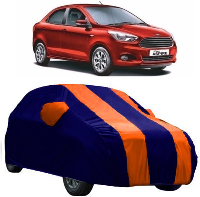 AutoKick Car Cover For Ford Aspire (With Mirror Pockets)(Orange)