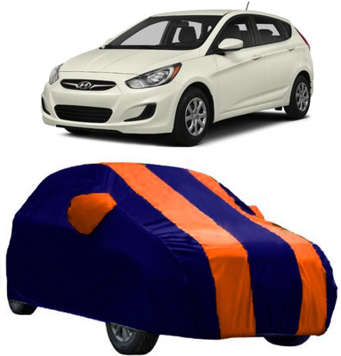 AutoKick Car Cover For Hyundai Accent (With Mirror Pockets)(Orange)