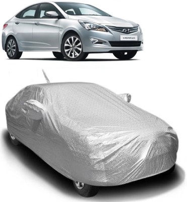 MoTRoX Car Cover For Hyundai Fluidic Verna (With Mirror Pockets)(Silver)