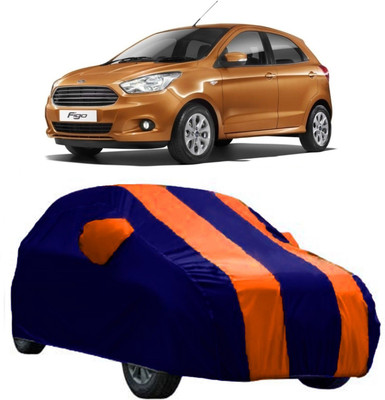 AutoRock Car Cover For Ford Figo (With Mirror Pockets)(Orange)