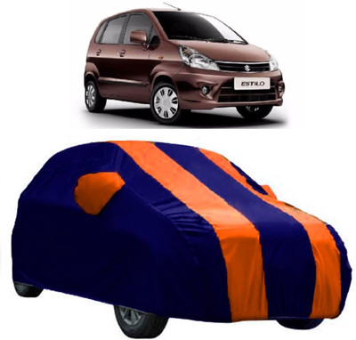 AutoCover Car Cover For Maruti Suzuki Zen (With Mirror Pockets)(Orange, Blue)