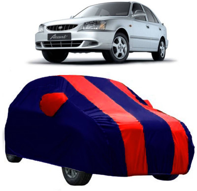 CRONEX Car Cover For Hyundai Accent Viva (With Mirror Pockets)(Red, Blue)