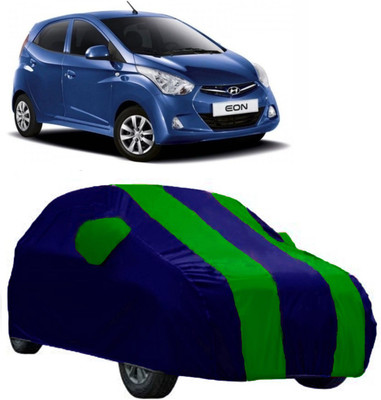 AutoKick Car Cover For Hyundai Eon (With Mirror Pockets)(Green)