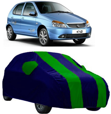 AutoRock Car Cover For Tata Indica eV2 (With Mirror Pockets)(Green)