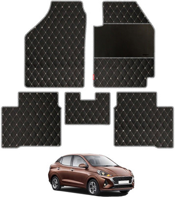elegant Leatherite Standard Mat For  Hyundai Aura(Black, White)