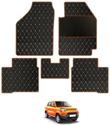 elegant Leatherite Standard Mat For  Maruti Suzuki S-Presso(Black, Orange)