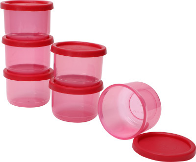 Cutting EDGE Plastic Fridge Container  - 150 ml(Pack of 6, Pink)
