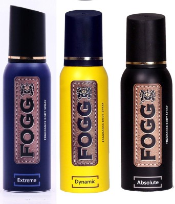 FOGG Dynamic+ Extreme Fragrance Body Spray Body Spray  -  For Men(360 ml, Pack of 3)