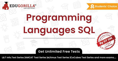 EduGorilla Programming Languages SQL(Online Test Series)
