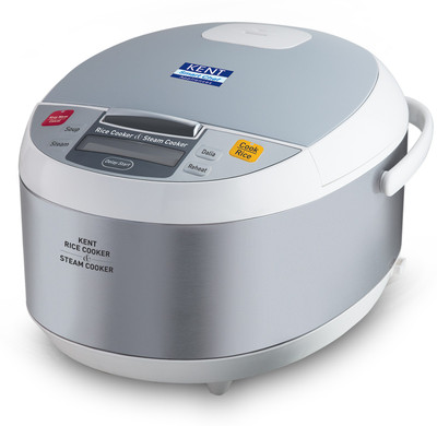KENT 16012 Electric Rice Cooker with Steaming Feature(1.8 L, Grey)
