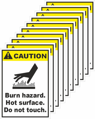 rangvishwa Burn Hazard. Hot Surface. Do Not Touch Emergency Sign
