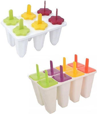 BIZOLO Multicolor Plastic Ice Cube Tray(Pack of2)