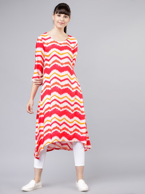 Vishudh Women Printed A-line Kurta(Multicolor)