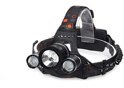 N2J2 SHOP Waterproof LED Head Lamp Flash Light Torch with Adjustable Rechargeable Battery LED Headlamp(Black)