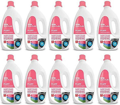 IFB FLUFF LIQUID DETERGENT PACK OF 10 Multi-Fragrance Liquid Detergent(10 x 1 L)