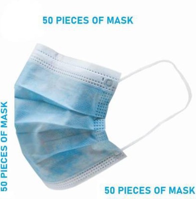 HighClaire 50 Pieces of Surgical Mask, Antiviral Virus Protection Gear, Face mask, Personal Hygiene Mask, Dust Protection Mask, Pollution Mask, Dusty Wind protection mask, Easy to wear Mask, Face protection mask from heavy dusty and polluted winds, Sunlight and dust particles in air Mask 50asks Surg
