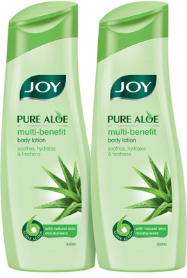 Joy Pure Aloe Multi-benefit Body Lotion 600 ml (Pack of 2 x 300 ml)(600 ml)