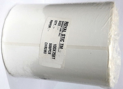 ROYAL STIC TTL-100x75x1 Self Adhesive Paper Label(White)