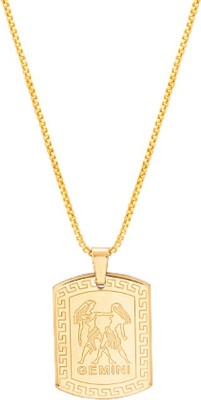 Dare Rashi Signs Gemini Zodiac Pendant Gold-plated Stainless Steel Pendant