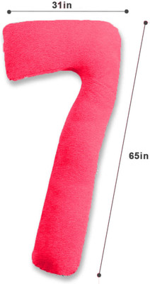 Jaipurlinen Microfibre Solid Body Pillow Pack of 1(Red)