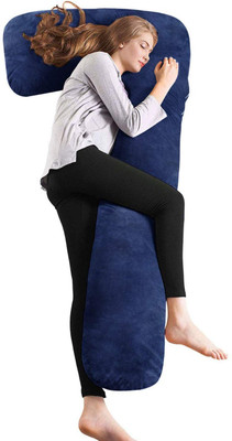 EVOL Upgrade Model Pregnancy Pillow Microfibre Solid Pregnancy Pillow Pack of 1(Dark Blue)