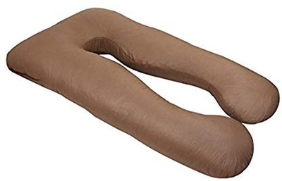 Jaipurlinen Microfibre Pregnancy Pillow Pack of 1 Solid(Brown)