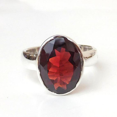 Jaipur Gemstone Hessonite ring original & unheated gemstone garnet 5.50 ratti gold plated for astrological purpose by Jaipur Gemstone Copper Garnet Copper Plated Ring