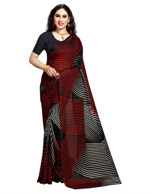 Anand Sarees Striped Daily Wear Georgette Saree(Multicolor)