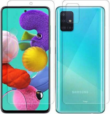 RUNEECH Front and Back Screen Guard for SAMSUNG GALAXY A51, SAMSUNG A51(Pack of 2)