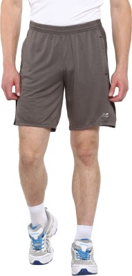 NIVIA Solid Men Grey Sports Shorts