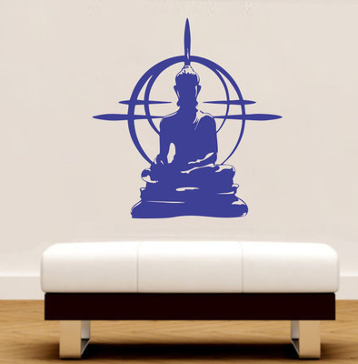 VCREATE DECOR 58 cm Budha Removable Sticker(Pack of 1)
