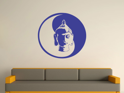 VCREATE DECOR 58 cm Budha Removable Sticker(Pack of 1)