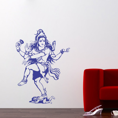VCREATE DECOR 58 cm Shiva Removable Sticker(Pack of 1)