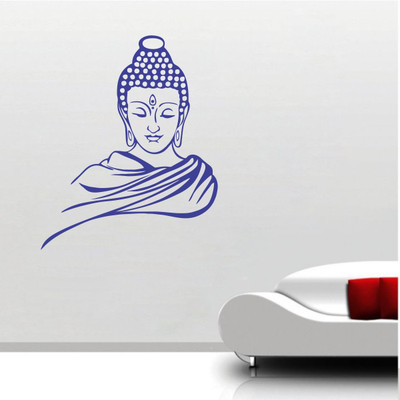 VCREATE DECOR 58 cm Budha Removable Sticker(Pack of 1)