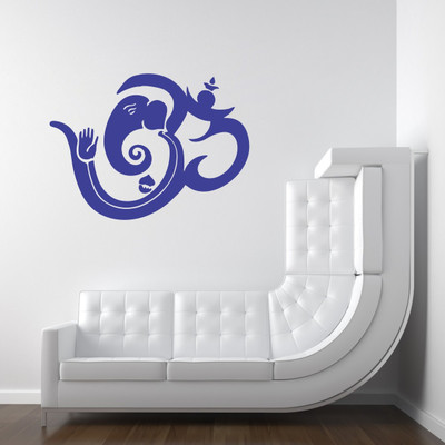 VCREATE DECOR 58 cm Ganesh Om Removable Sticker(Pack of 1)