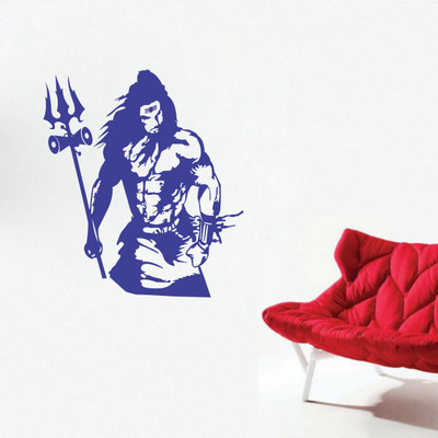 VCREATE DECOR 58 cm Shiva Removable Sticker(Pack of 1)