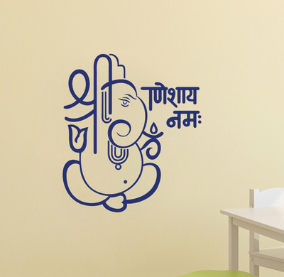 VCREATE DECOR 58 cm Ganesh Removable Sticker(Pack of 1)