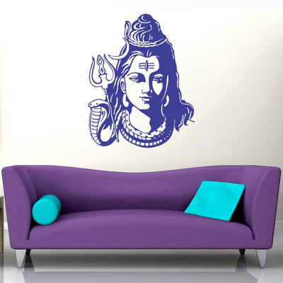 VCREATE DECOR 58 cm Shiva Removable Sticker(Pack of 1)