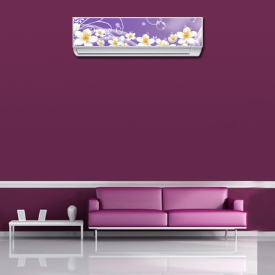 RANGOLI 90 cm Air Conditioner Crocus Flower Sticker 107 Self Adhesive Sticker(Pack of 1)