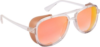 NuVew Wayfarer, Shield Sunglasses(For Men & Women, Brown, Clear)