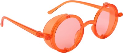 NuVew Round, Shield Sunglasses(For Men & Women, Orange)