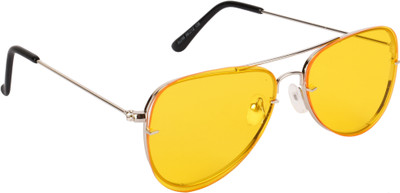 NuVew Aviator Sunglasses(For Men & Women, Silver)